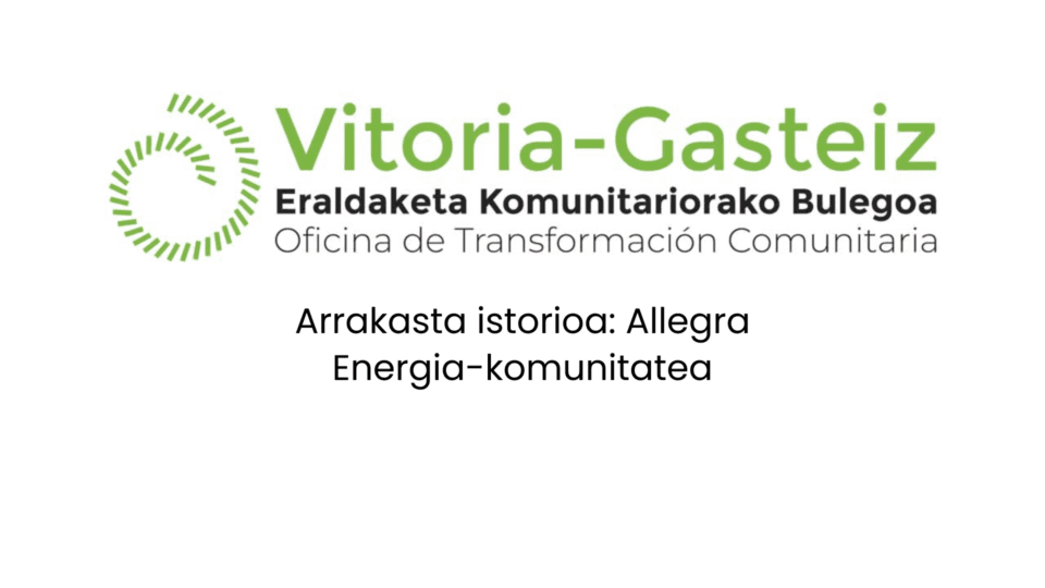 arrakasta istorioa allegra energia komunitatea