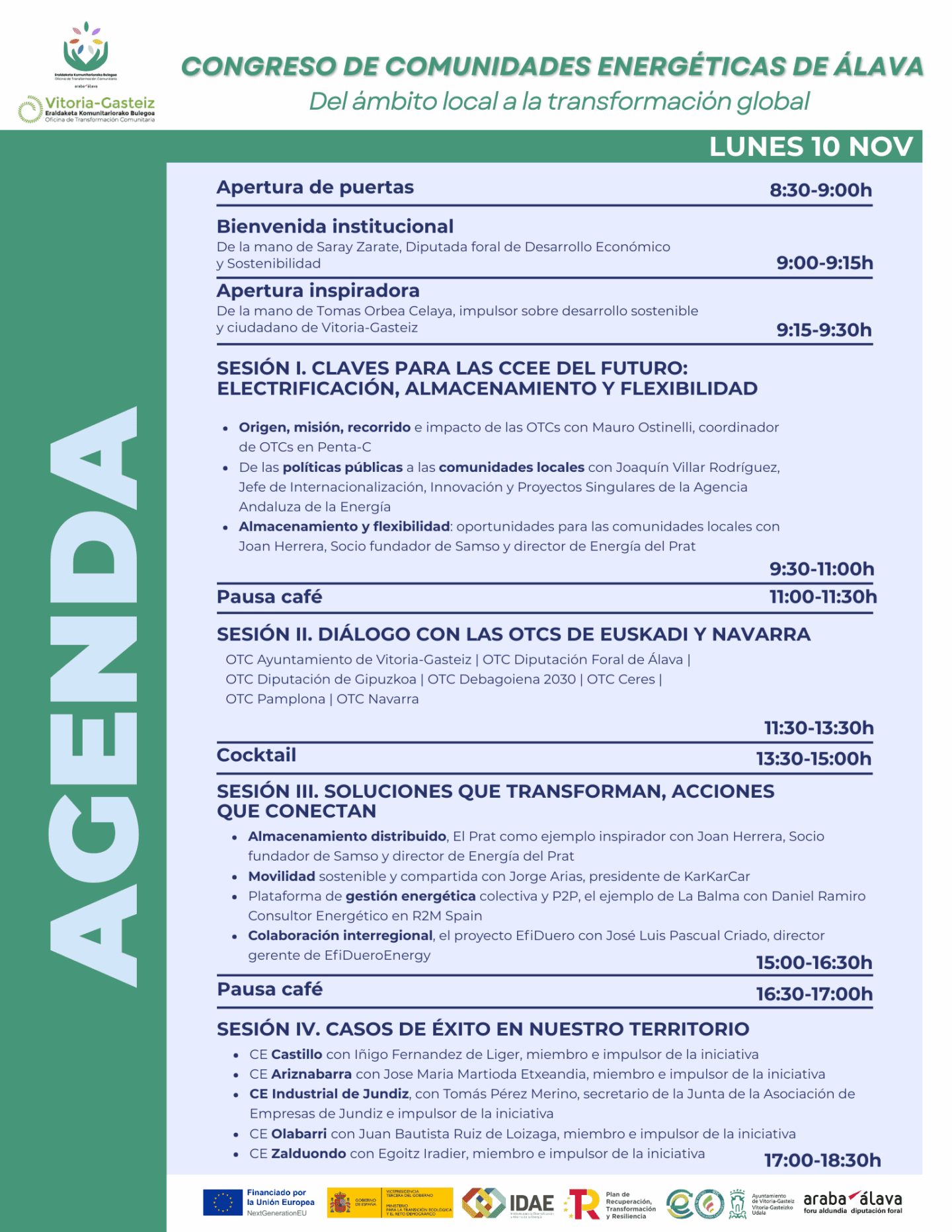Agenda Lunes 10 Noviembre