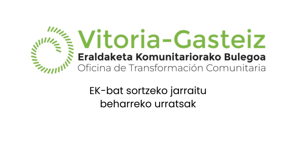 ek bat sortzeko jarraitu beharreko urratsak