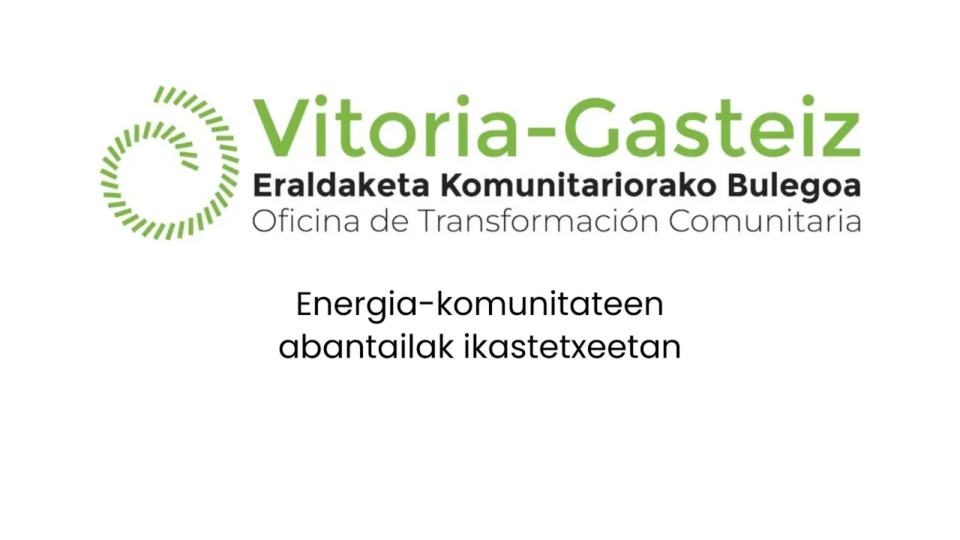 energia komunitateen abantailak ikastetxeetan