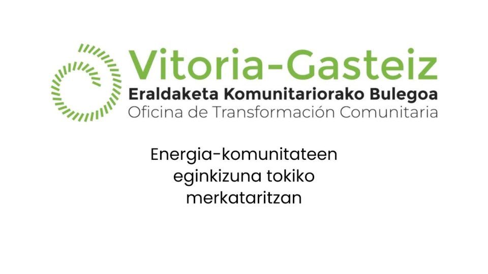 energia komunitateen eginkizuna tokiko merkataritzan