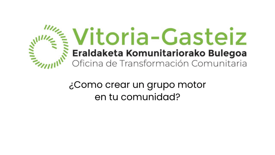 ¿como crear un grupo motor en tu comunidad